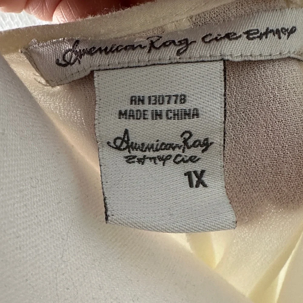 American Rag Ivory Lace Detail Blouse